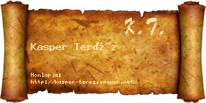 Kasper Teréz névjegykártya